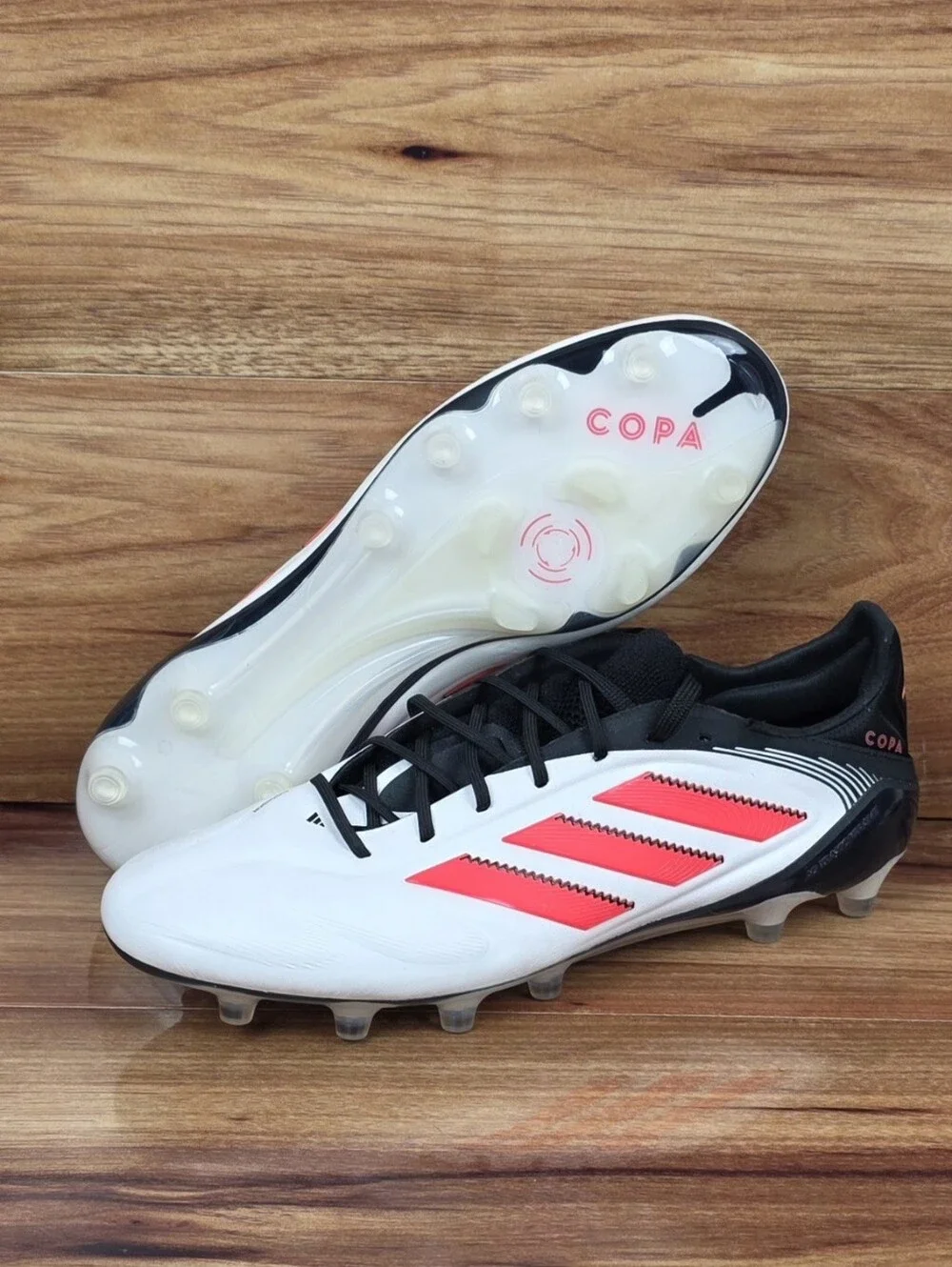 Adidas Copa Pure 3 Elite AG Black White Red Soccer Cleats ID9054 Men's Size 8.5